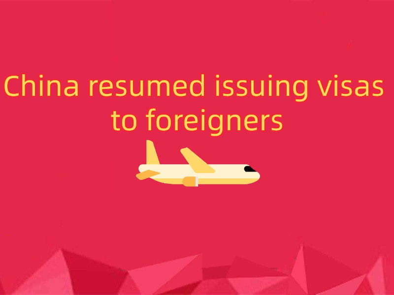 <b>China resumed issuing visas to </b>
